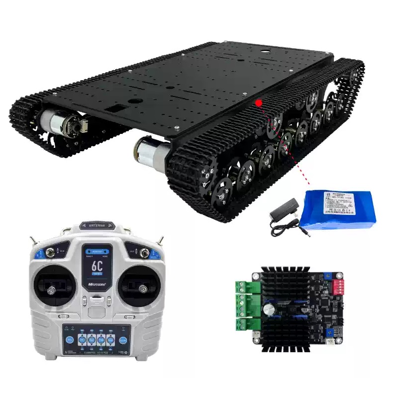 Robotchassiskit met 4WD-rupsbanden en Mecanum-wielen