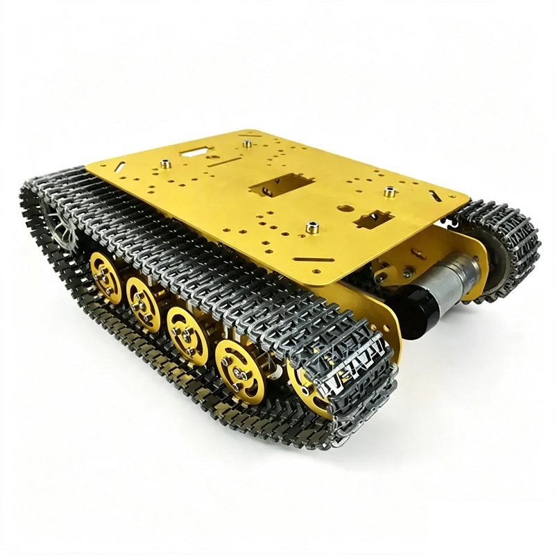Volledig metalen schokabsorberend rupsrobotchassis