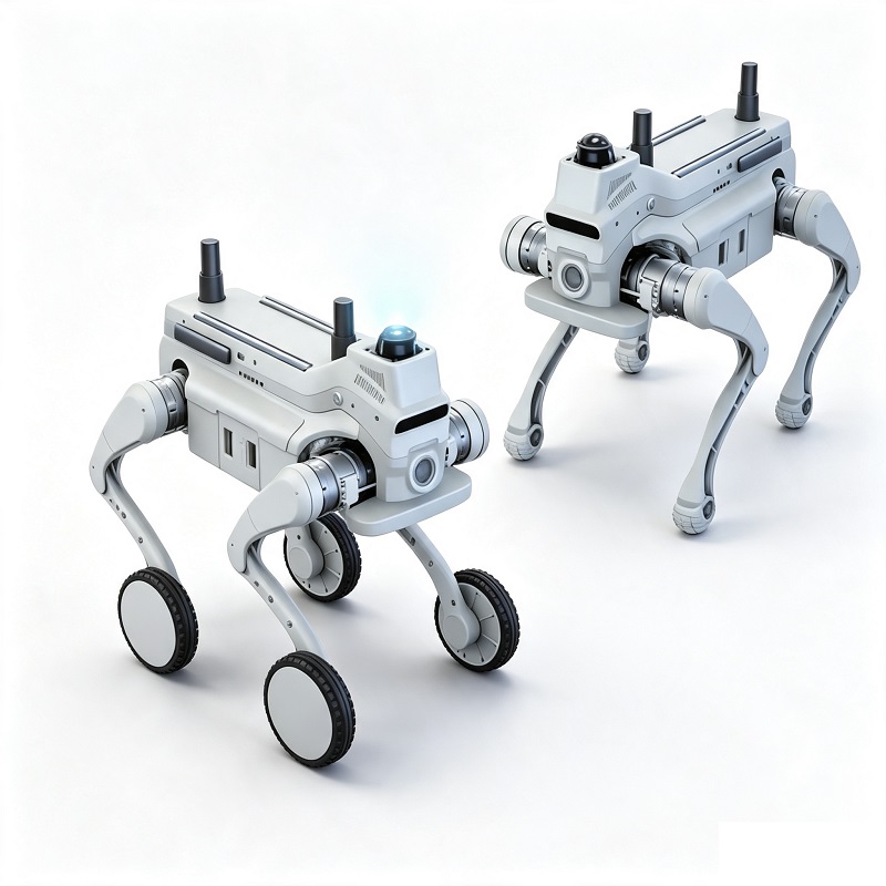 Industriële viervoetige robot voor inspectie en onderzoek