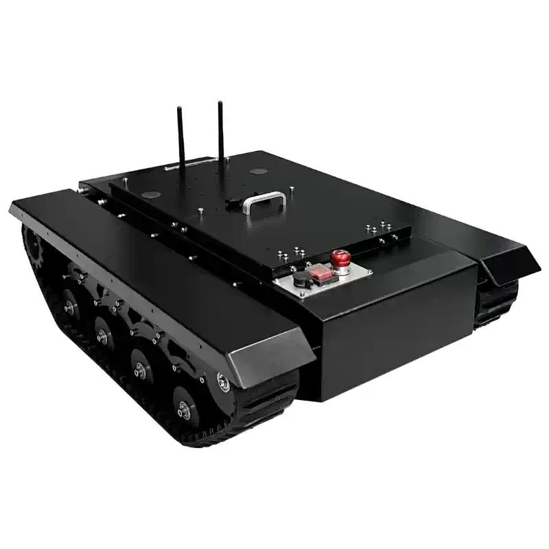 Industrieel robotchassis met rubberen rupsbanden, geschikt voor elk terrein