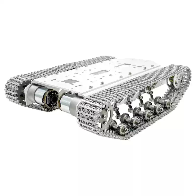 Metalen schokabsorberend rupsrobotchassis