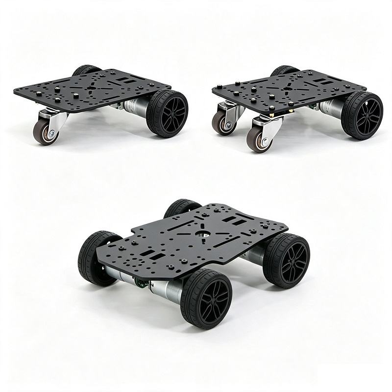 Mini elektrisch robotchassis op wielen, 4WD