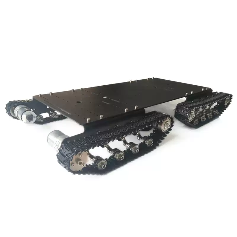 Schokabsorberend offroad-chassis met metalen rupsbanden